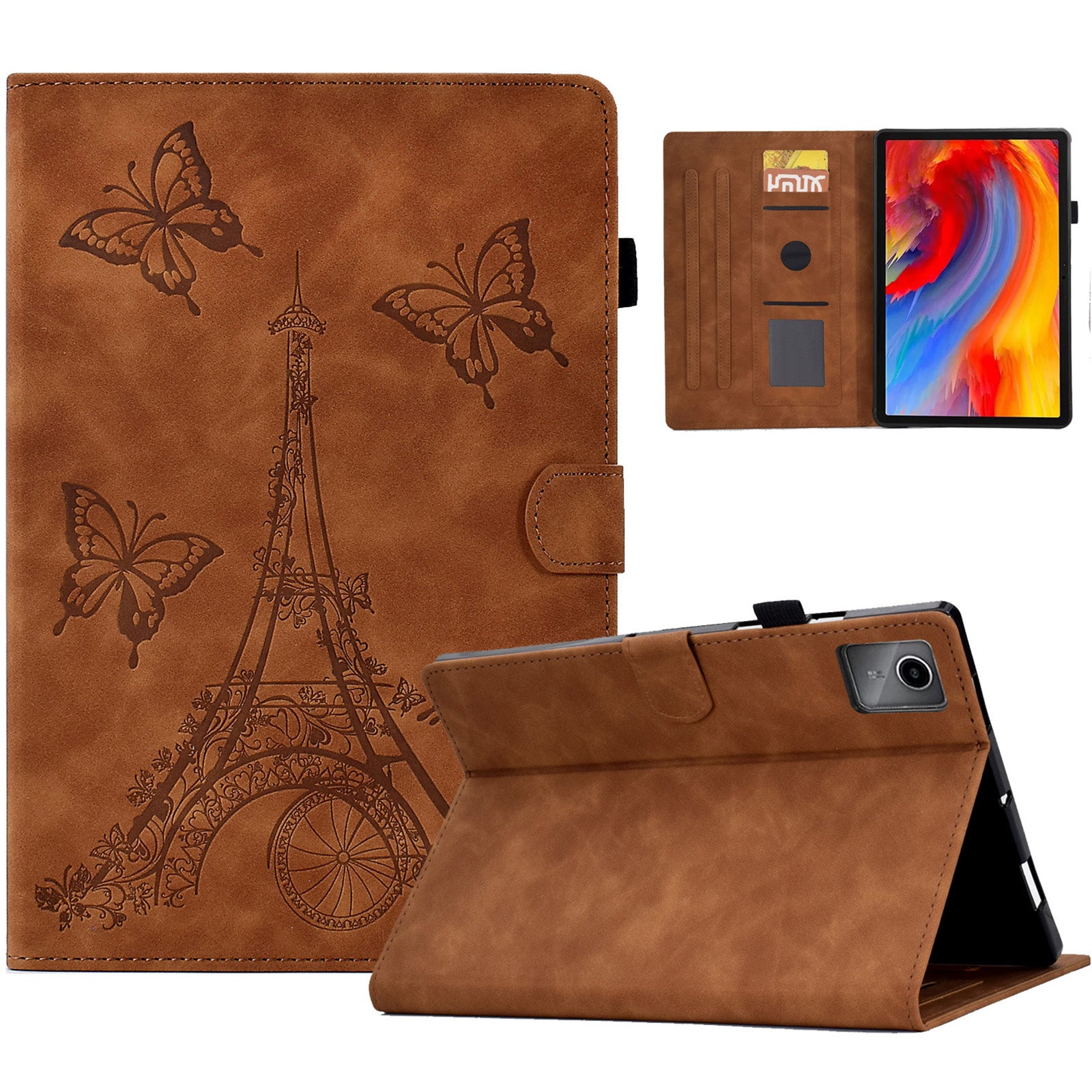 For Lenovo Tab M11 / Xiaoxin Pad 11 2024 Case Microfiber Leather Iron Tower Pattern Tablet Cover For Lenovo Tab M11 / Xiaoxin Pad 11 2024 Case Microfiber Leather Iron Tower Pattern Tablet Cover